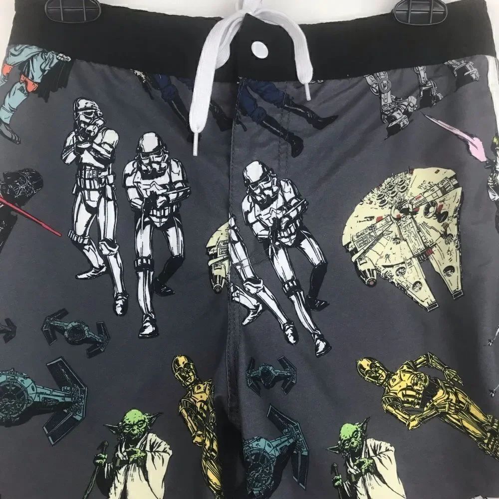 Star Wars Character Graphic Print Swim Trunks - Picture 2 of 11